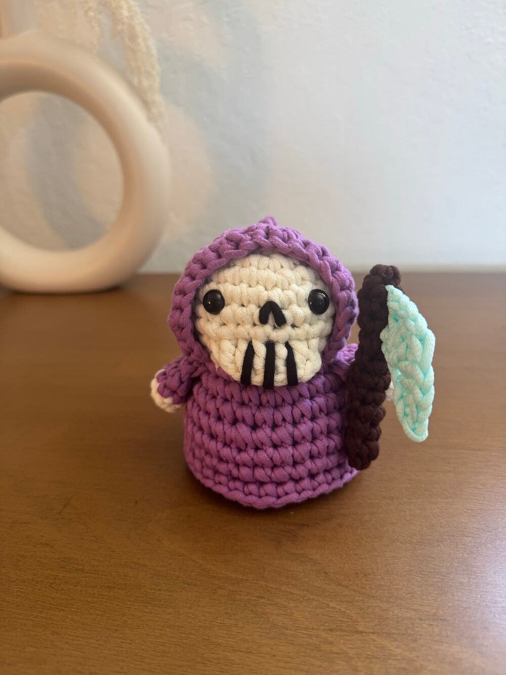*Glow in the Dark* Woobles Mort the Grim Reaper Pre-Made Halloween Plushie (mod)